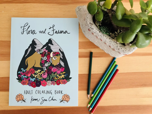 Flora and Fauna: A Coloring Book by Karen Sue Chen