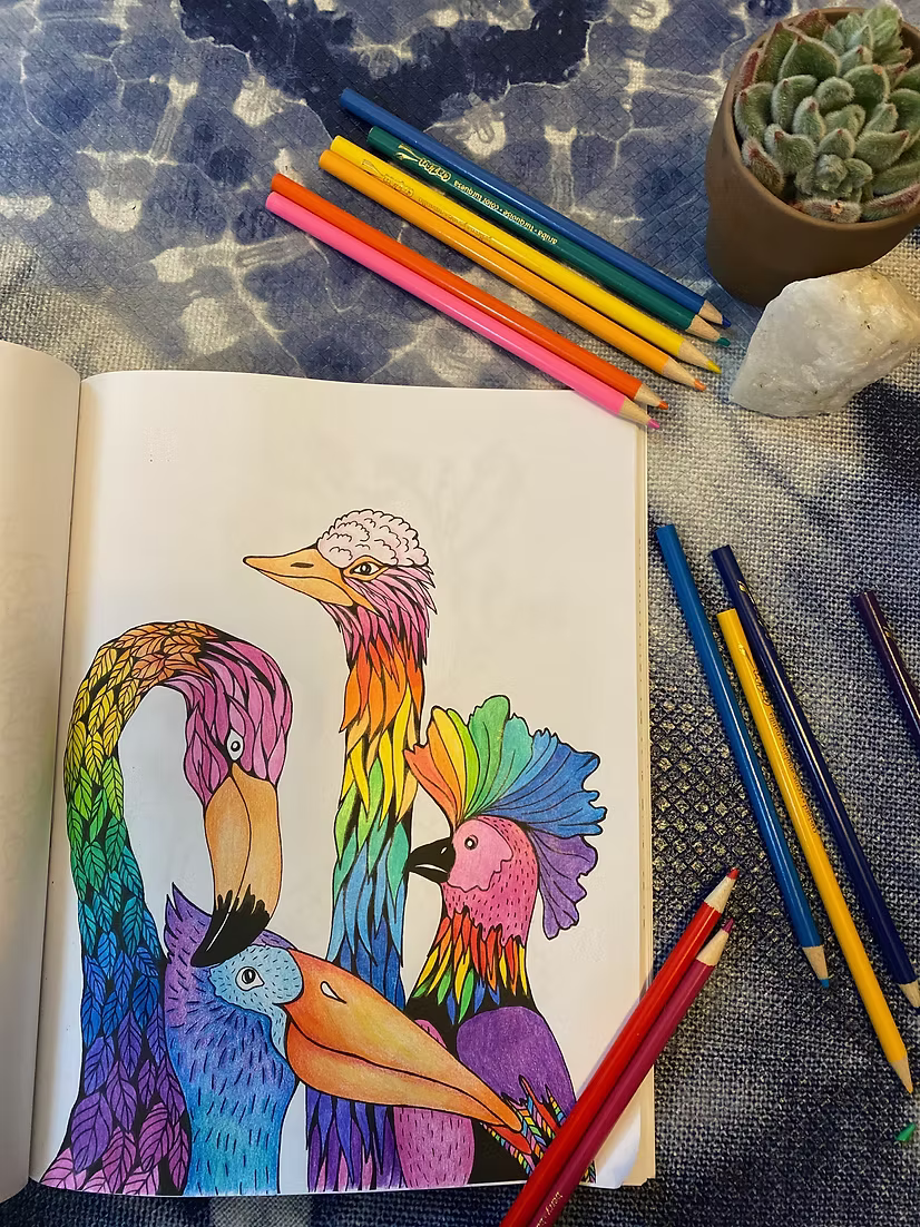 Flora and Fauna: A Coloring Book by Karen Sue Chen