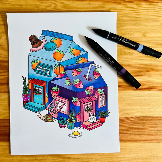 Secret Worlds: A Coloring Book by Karen Sue Chen