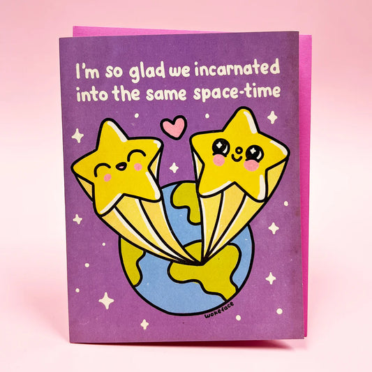 "Space Time Star Babes" Greeting Card